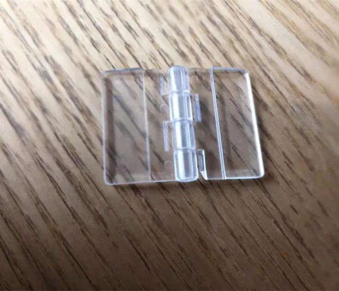 
32x38mm 25x34mm Yiwu clear small acrylic hinges strong plastic cabinet door hinges 