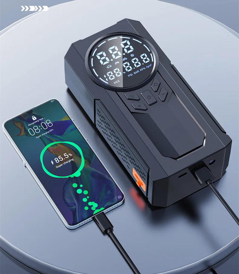 1000A Jump Starter Portable Car Battery Pack 12V Auto Battery Charger 8000mAh Lithium Battery Booster Jumper