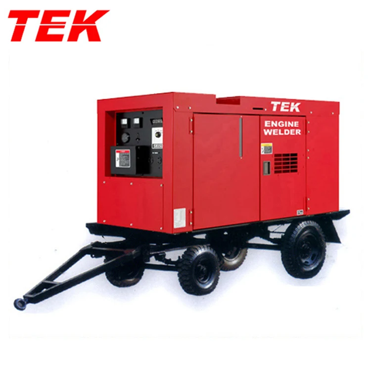 GFW-ZX7-350 GFW-350 GFW-350A Diesel Engine 20kw Brushless Generator Welder Machine Trolly OEM