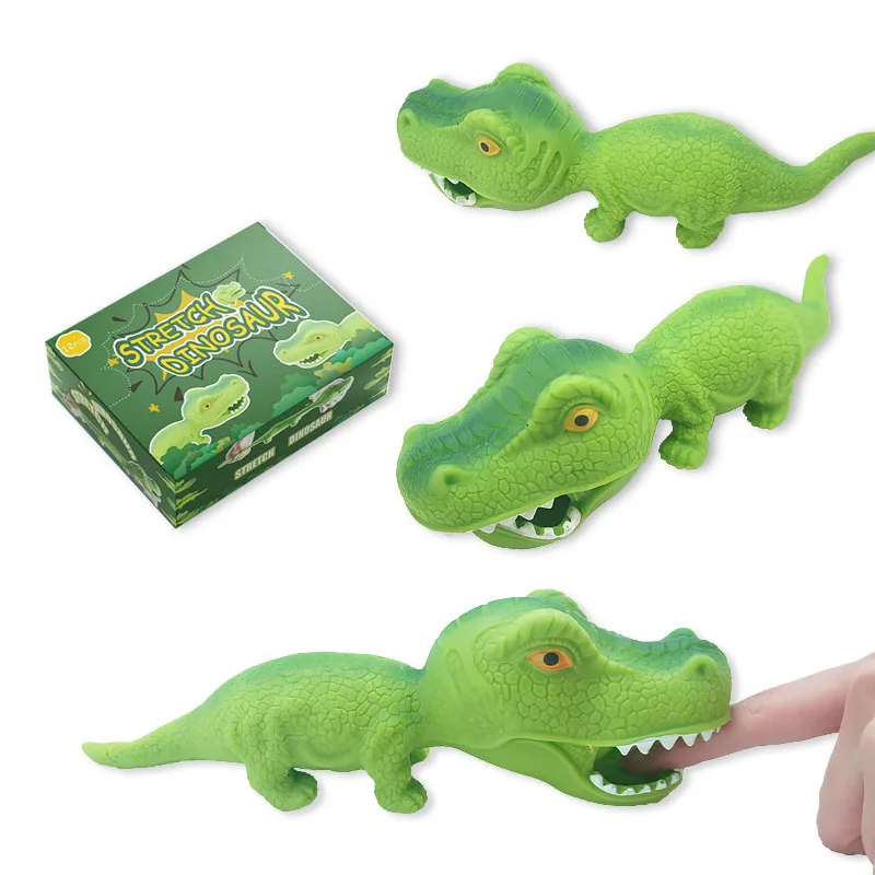 High Quality rubber Stress Reliever Toy Set Stretch Dinosaur Crocodile Shark Animal Toy plastic animal shape stress ball