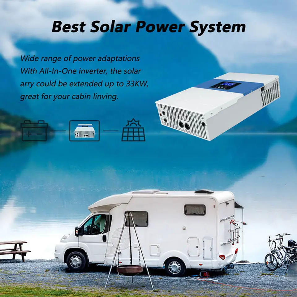 Power Inverter 2000W Solar 5000W Micro Dc 12V To Ac 220V 24V Powmr Hybrid Panel 600W