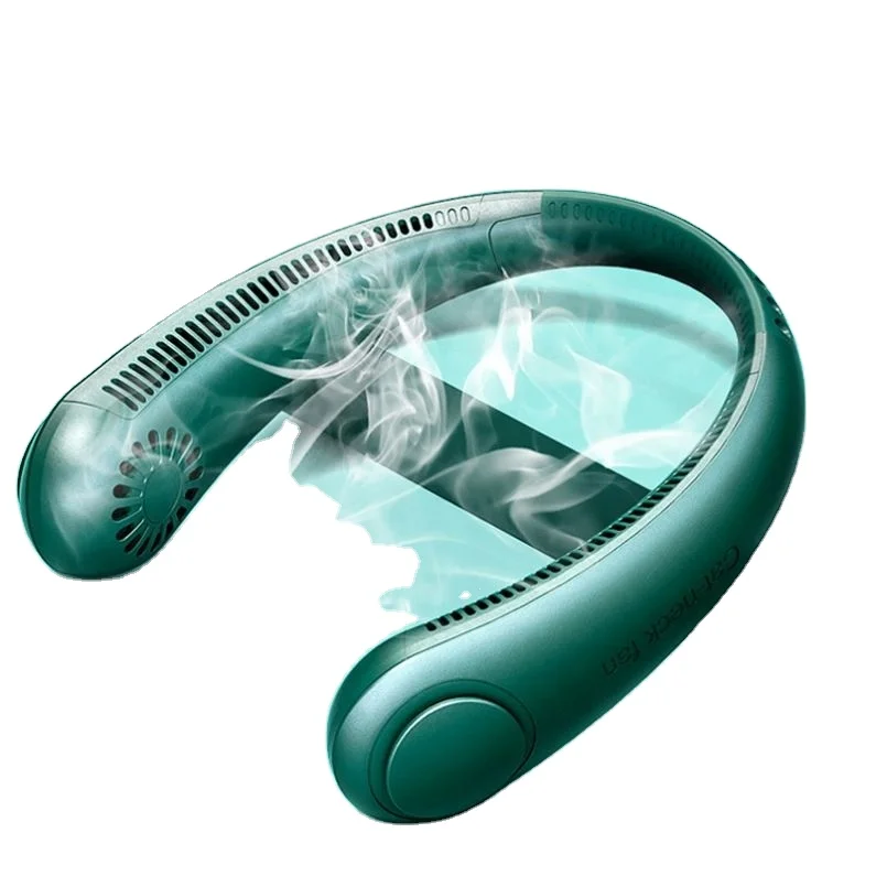 Mini Bladeless Hanging Neck Leafless Fan Rechargeable Mute Sports Fans for Home Outdoor Portable Cooler