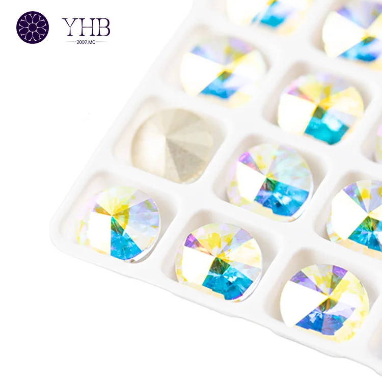 Wholesale Multi-Size High Quality Crystal Stone Flat Back Glass Rhinestone For Clothes Wedding Dress Diy