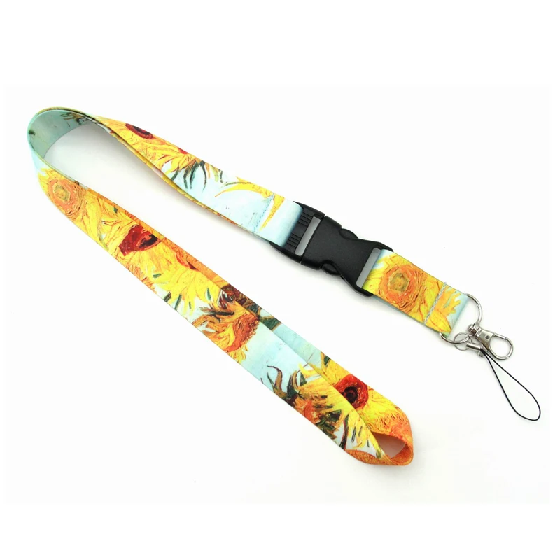  Van Gogh Neck Lanyard Keys ID Holder Strap Cell Phones Cameras Bags Accessories Detachable Lanyards with Quick Release