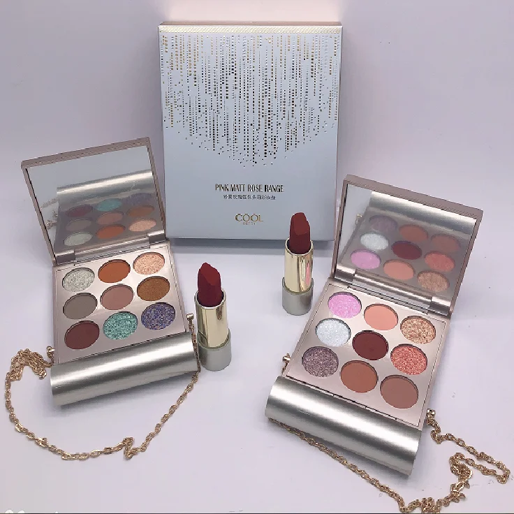 Custom acrylic factory makeup palette private logo stamps 9 color sultry nude empty clear eyeshadow palette