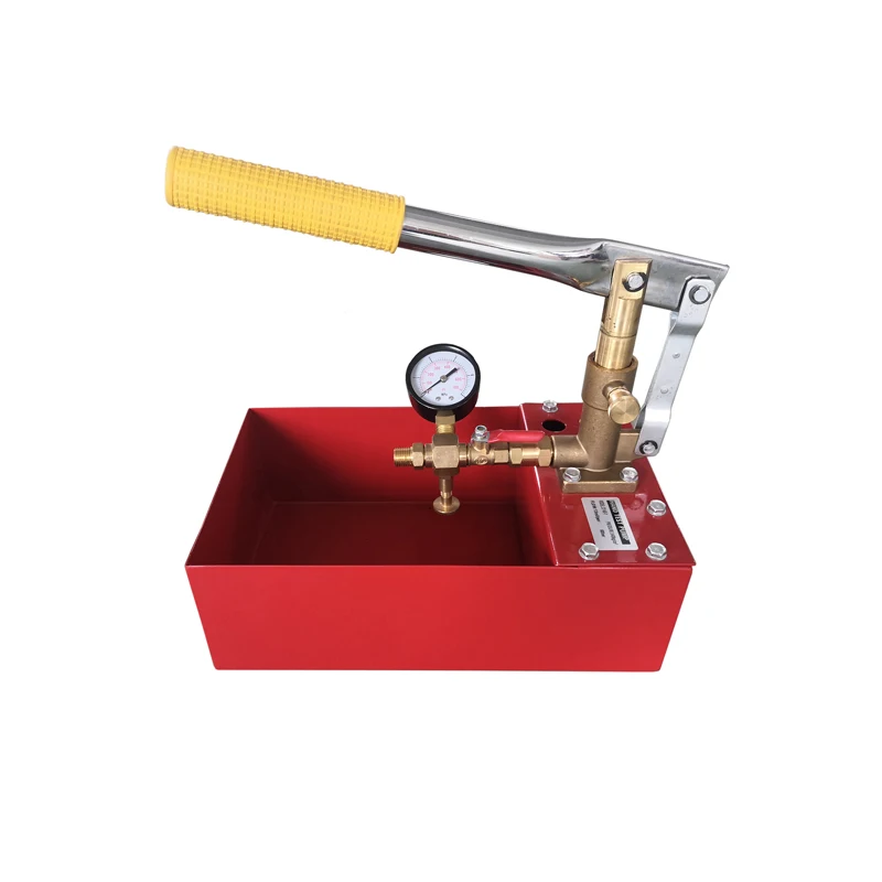 Manual 60 bar 870psi 6 mpa red beautiful outlook pressure test pump for pipe leakage test