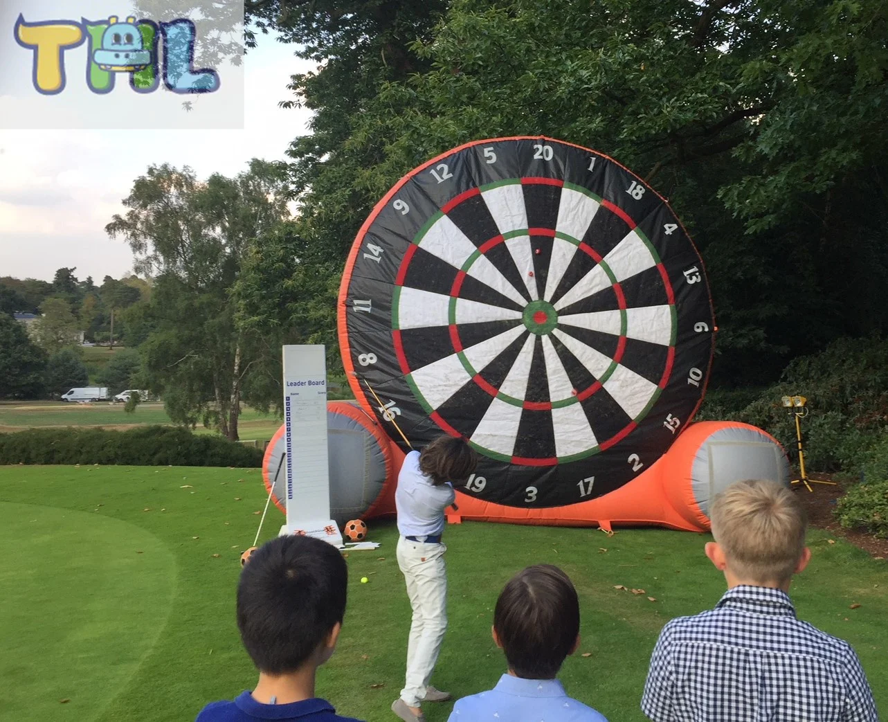 Giant Foot Darts Inflatable Game Shooting Football Velcro Wall Fun Sports