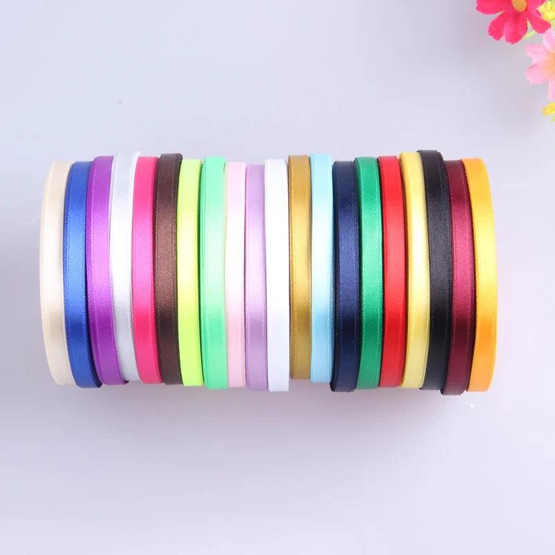 
Ribbon Factory Wholesale Custom Solid Color Polyester Single Faced Satin Ribbon 