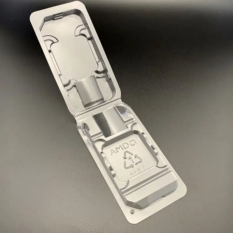 Computer cpu Plastic Clamshell Tray Case Holder Protection Clamshell Container for AMD 938 940 AM2 AM3 FM1