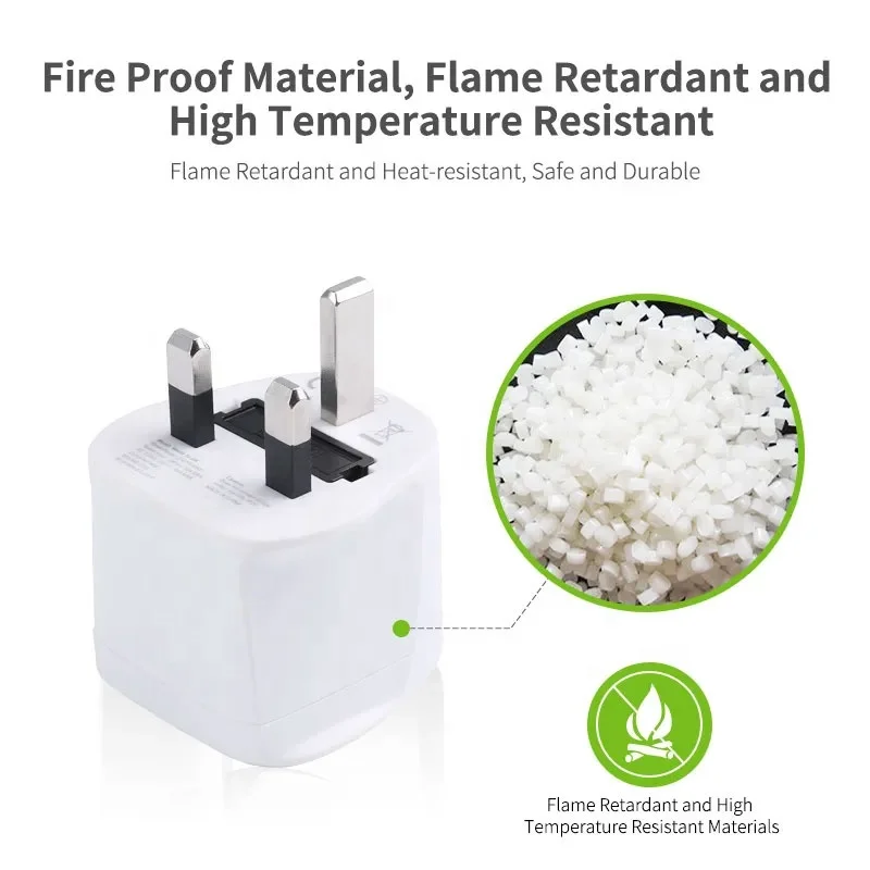 Worldplug Multifunctional Universal to England Conversion Plug UK Travel Adapter 10A EU US AU to Type G Converter Universal Plug