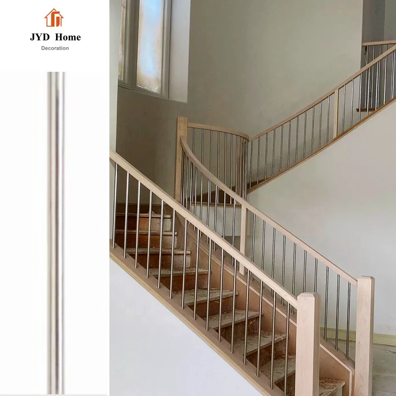 Ornamental Brushed Nickle Round Plain Metal Stair Spindles Satin Black Square Plain Iron Railing Balusters Wholesale