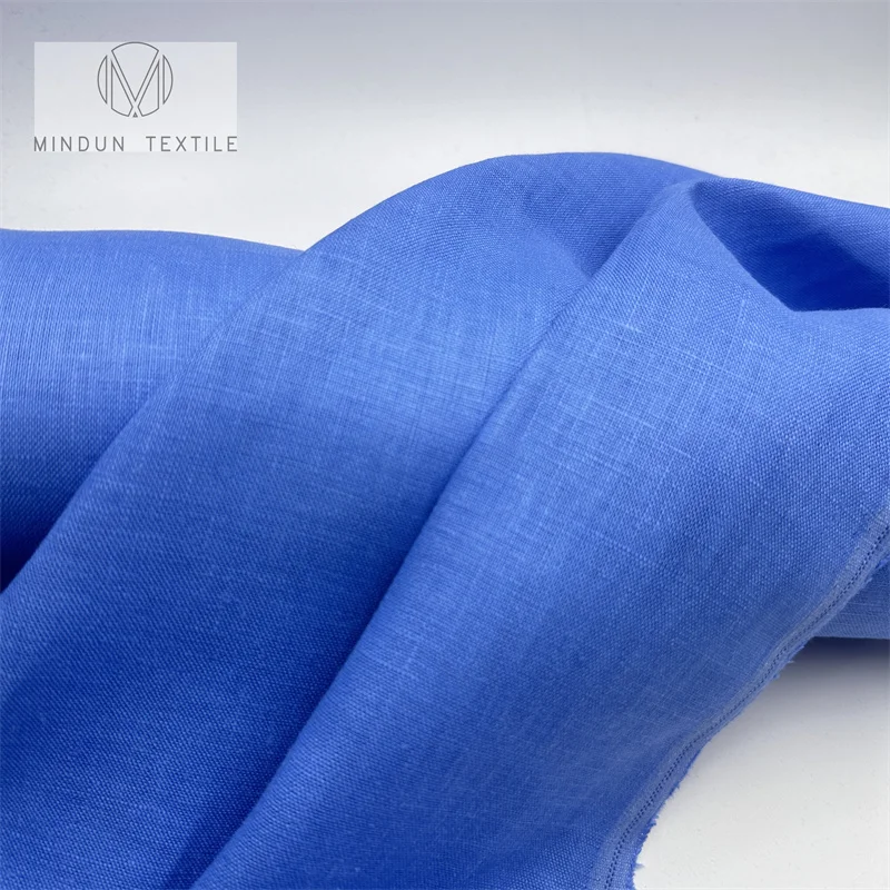 Mindun Wholesale Custom Hot Selling Hemp 100% Pure Linen Plain Cool Touch Dress Shirt Upholstery Fabric