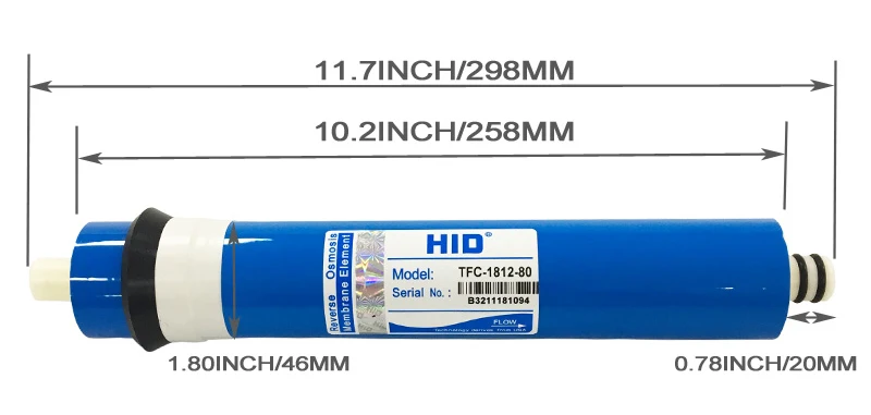  HID Улучшенная Бытовая Мембрана RO 80gpd