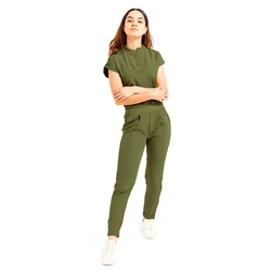 Fuyi Group Top Quality Fashion Uniform Scrubs Suit Women Health Care Scrubs Stretchy Scrubs Uniforms Sets