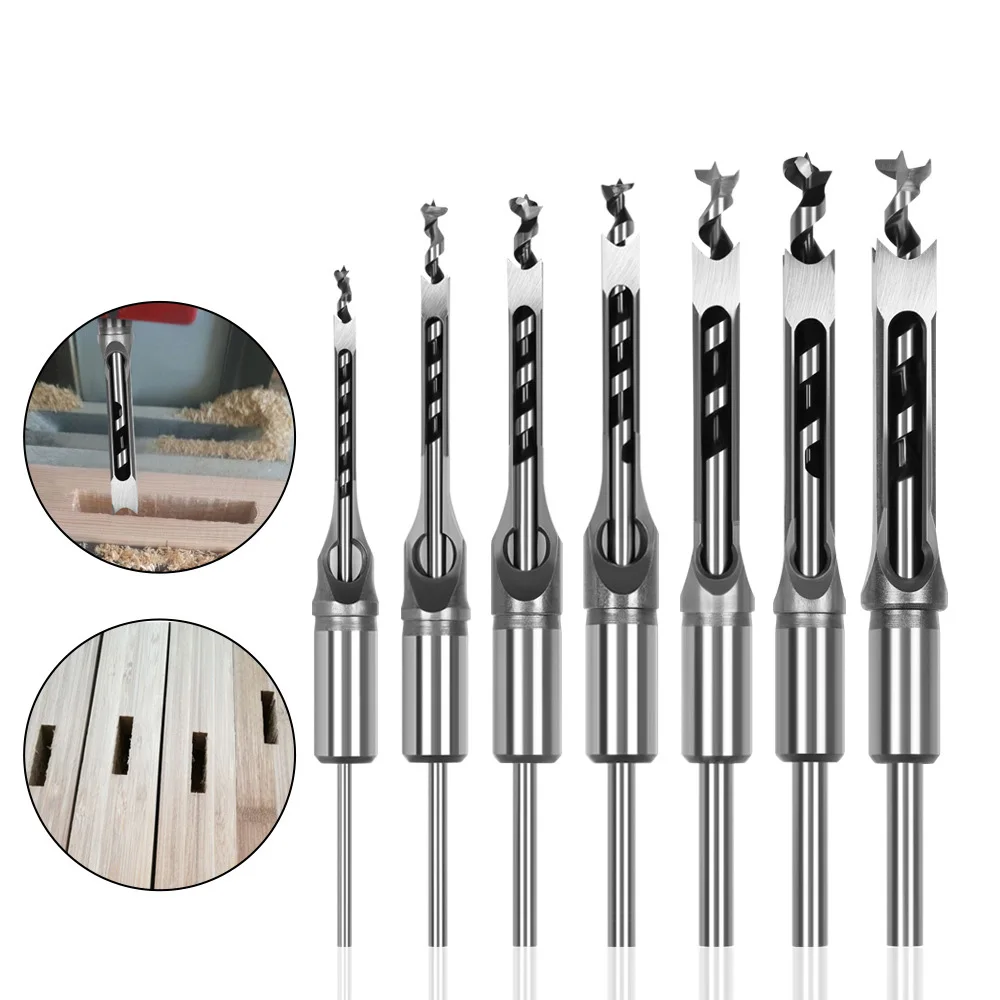 Cnc machine square hole drill bit woodworking mortising chisel adapter square hole drill for wood square hole drill bit tool
