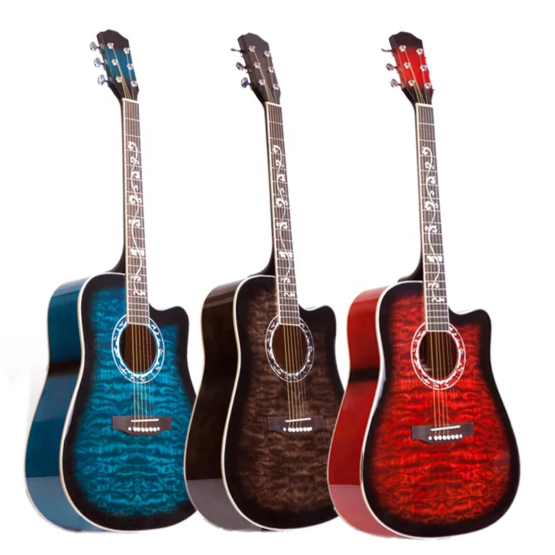 Colourful High Quality Fashionable Beginner Cheap Acoustic Guitar