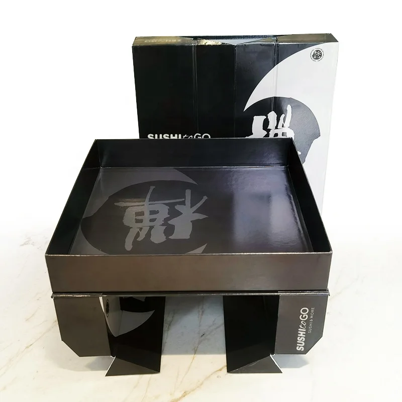 Design custom high quality disposable takeaway paper sushi gift box sushi to go packaging box