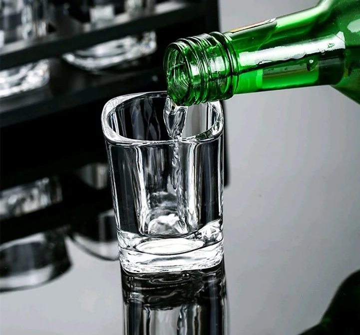 Sublimation Mini Espresso Shot Glass 2OZ Hot Sale Square Candle Holder Drinking Cup For Tequila Spirit White Wine Vodka Whiskey