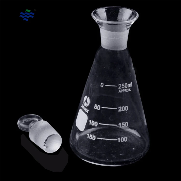 Laboratory Conical Flat Bottom Flask With Stopper