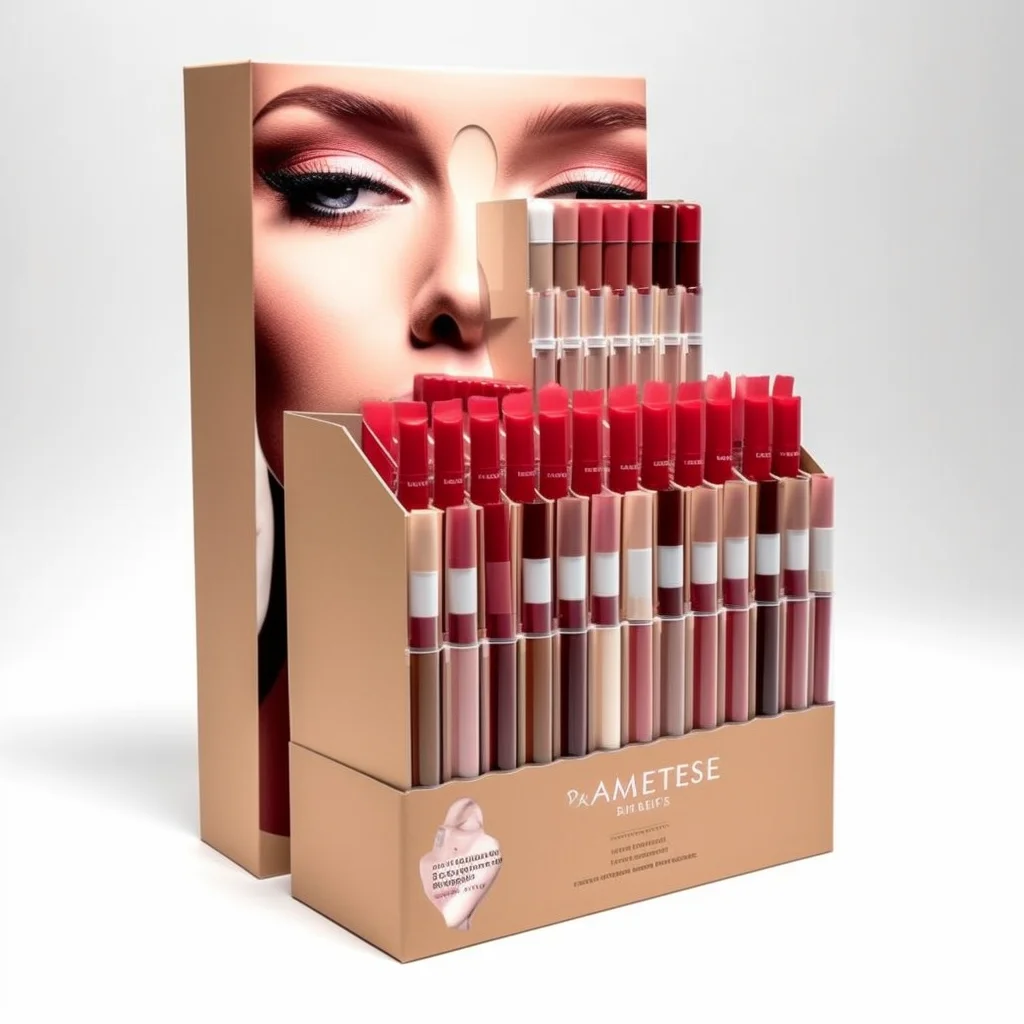 Freely Custom Hole Size Oem Odm High Quality Cardboard Cosmetic Lip Gloss Display Stand Rack