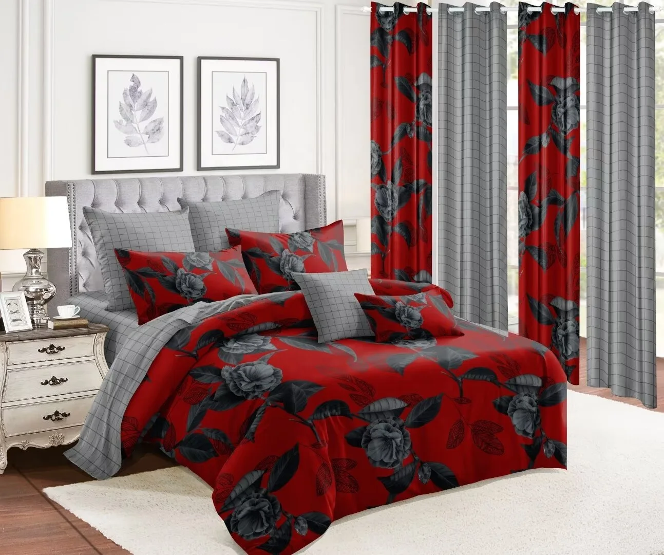 Manufacture Wholesale High Class All Season 10PCS Printed Quilt Bedspread Set