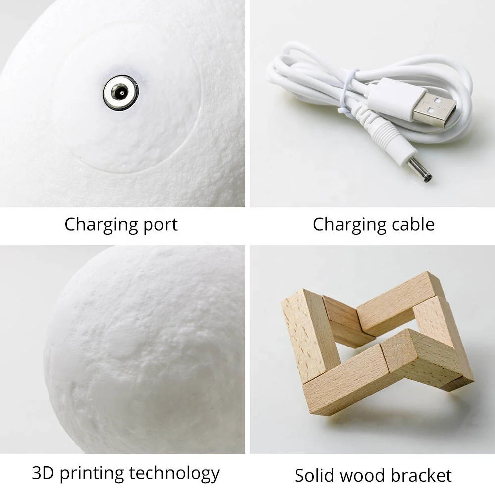 Wifi Tuya 3D Smart Led Night Moon Light Living Room Decoration Lighting Moon Magnetic Floating Table Lamp