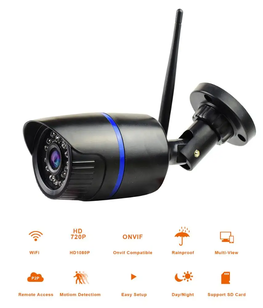 Hot selling HD 720P wireless wifi camera camera de surveillance wifi baby surveillance equipment