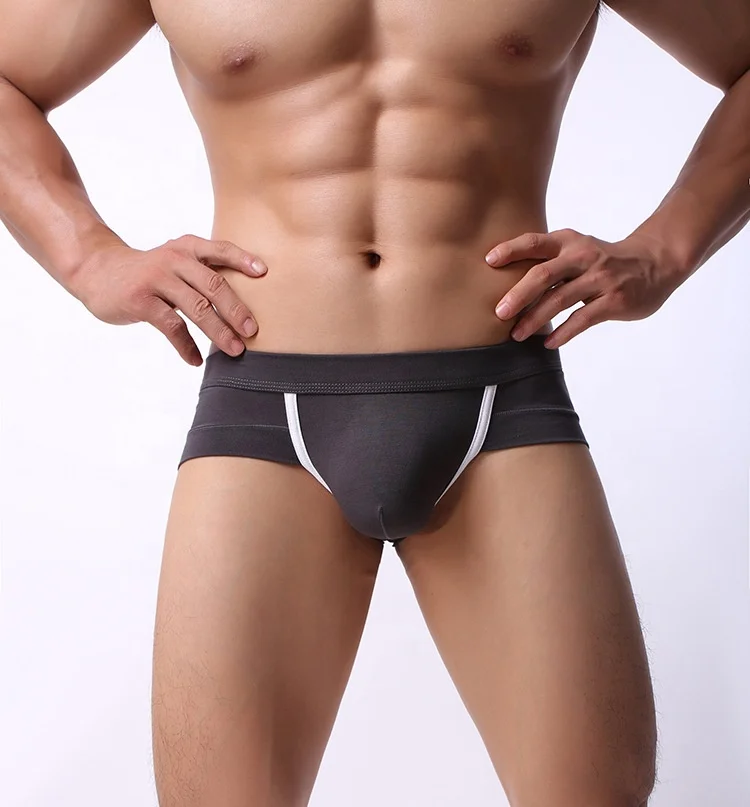 New Design Plus Size Low Waist Breathable Bulge Pouch Underwear Multi Colors Sexy Men Modal Briefs