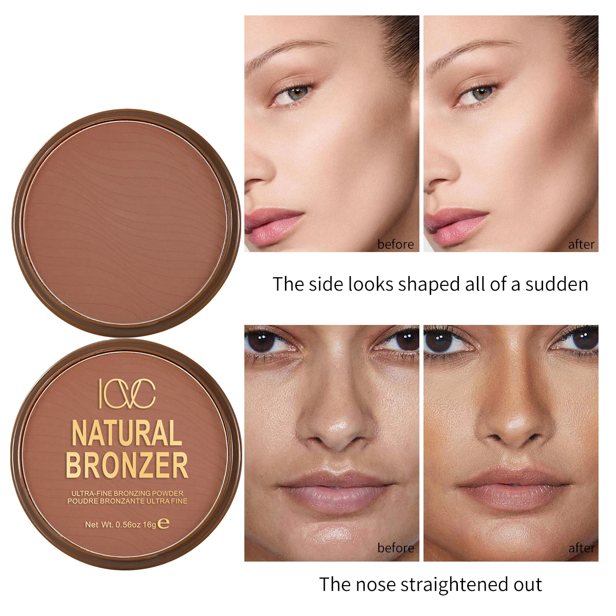 Wholesale Natural Bronzer Face Makeup Ultra-Fine Bronzing Powder Bronzante Ultrafine Waterproof Face Bronzer Powder