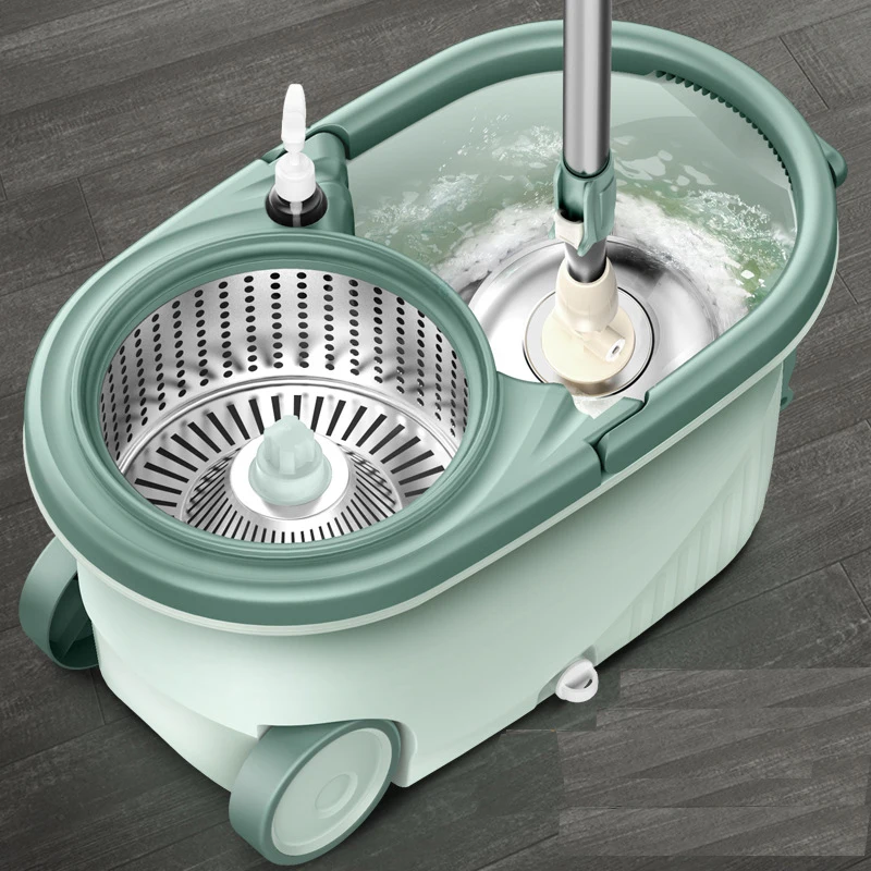Floor Cleaning Microfiber Spinning Mop Bucket 360 Rotating Spinning Mop Bucket