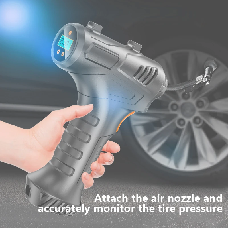 Tire Inflator Portable Air Compressor 150PSI Handheld Air Pump for Car with 12V Car Power Adapter Digital Display