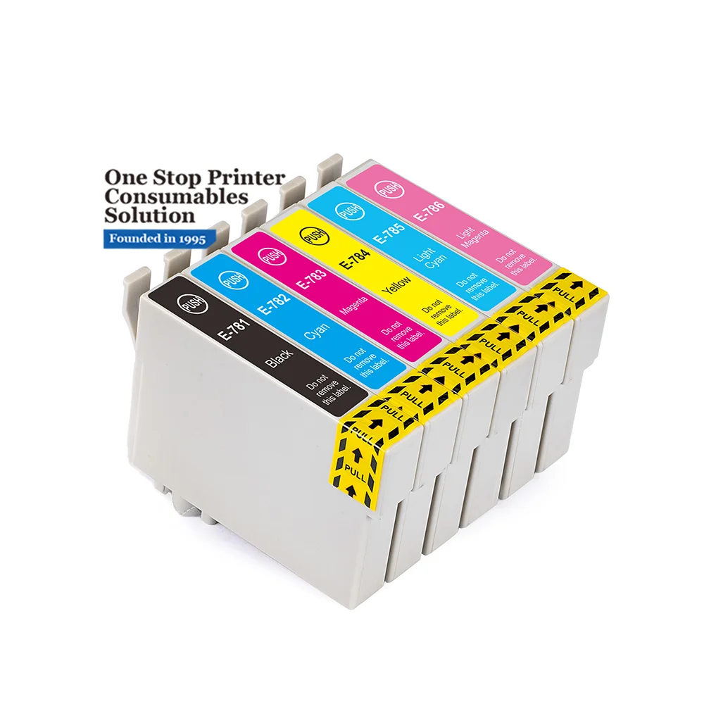 INK-POWER T0781 T0782 T0783 T0784 T0785 T0786 Premium Compatible Inkjet Ink Cartridge for Epson Stylus Photo R280 RX580 Printer