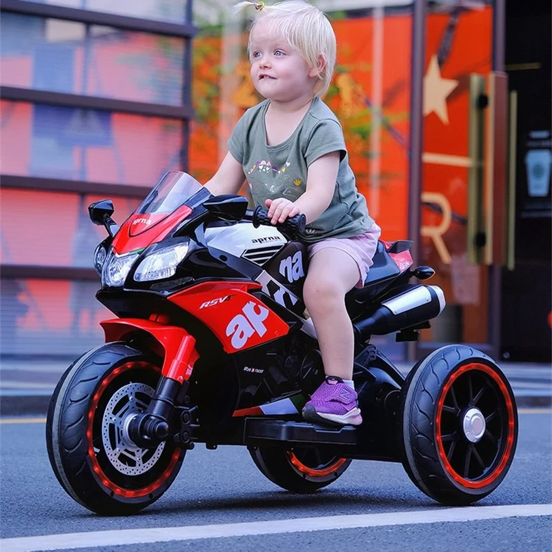 Luxury 12v kids electric motorbike two/three wheels motorcycles for kids 10 years old ride on motorcycle