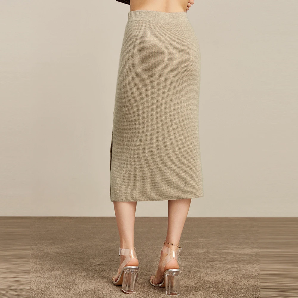 elegant lady skirts knit pencil New arrival fashion mid waisted skirt