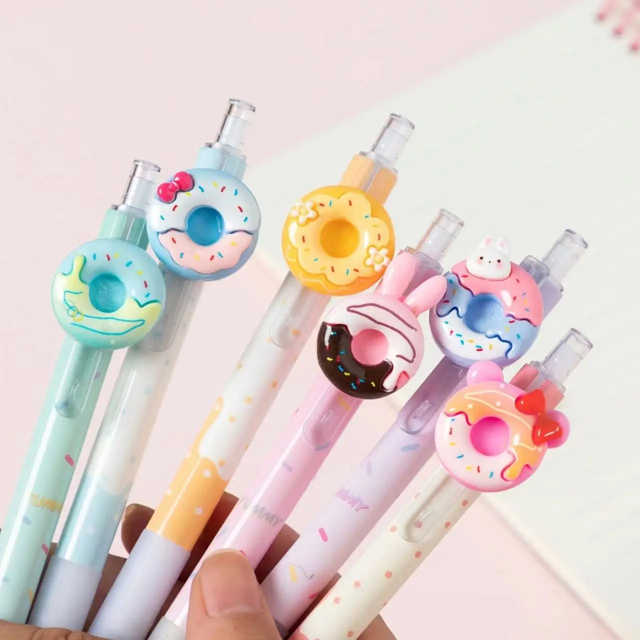 Cute Cartoon Donut Shaped Neutral Pen Creative Student Signature Gel Black