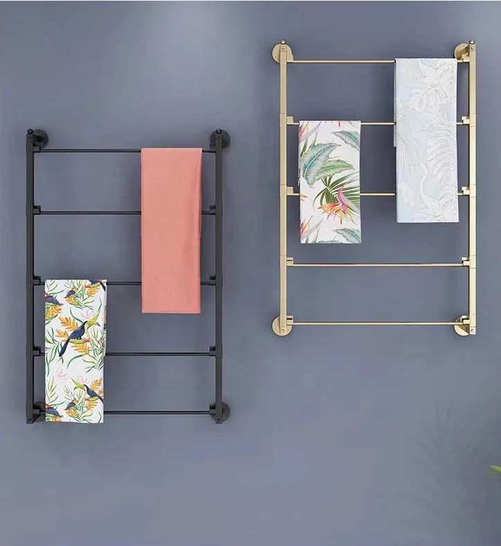 Hot Sales Simple Wall Hanging On The Wall Silk Scarf Ribbon Storage Shelf Gold Black White Iron Display Racks For Retail Store