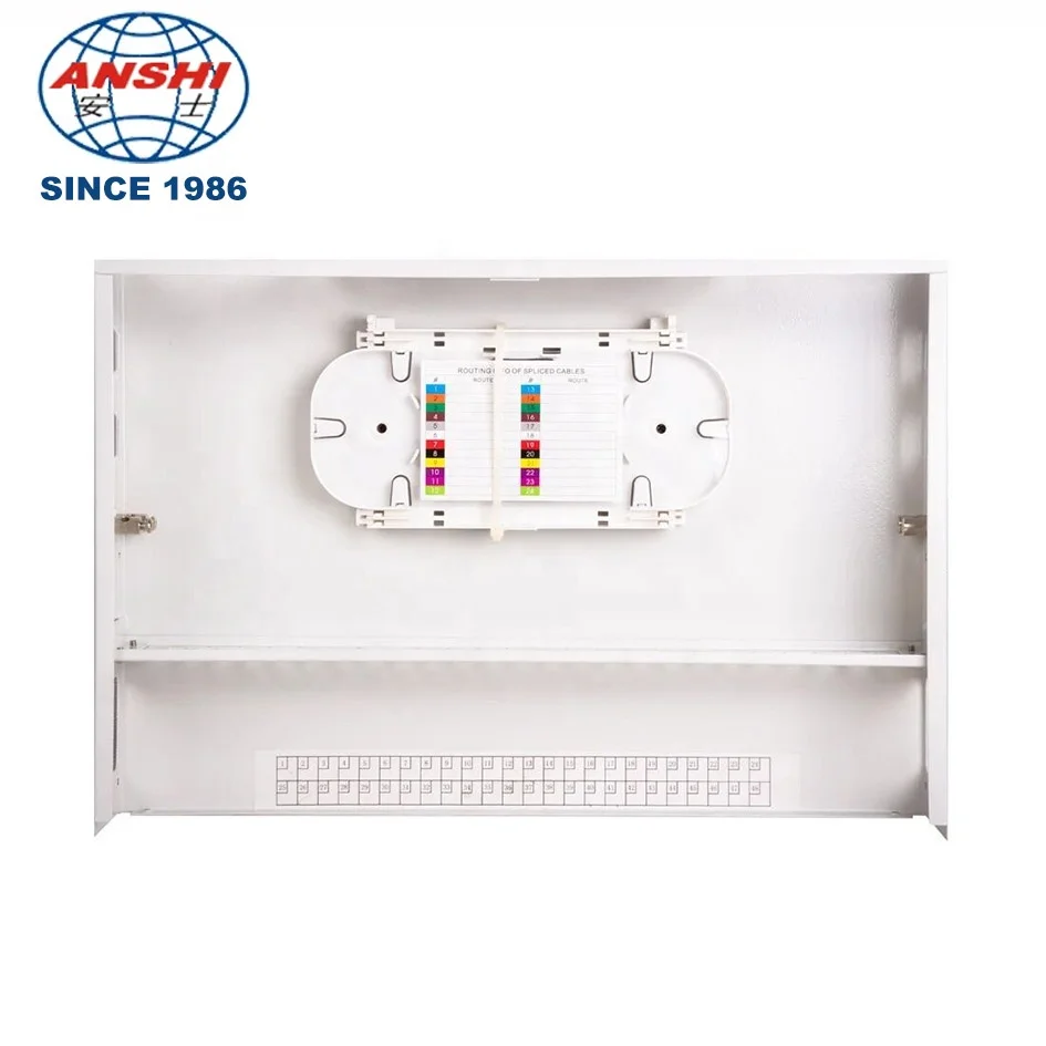 ANSHI 19 Inch Fiber Distribution Frame 24/48 Port  Fiber Optic Patch Panel