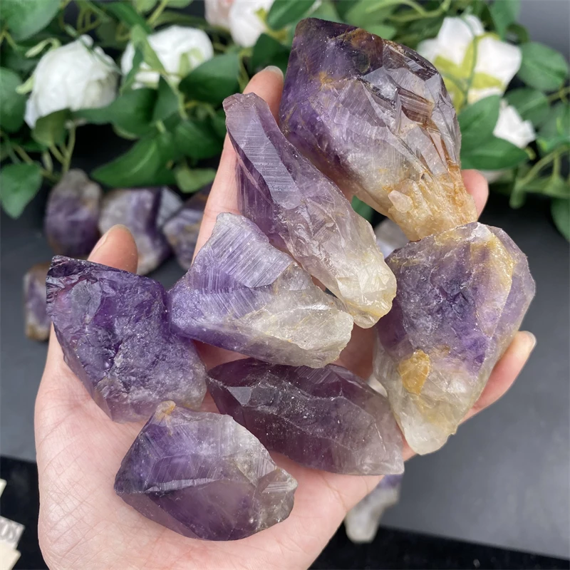 Wholesale Natural Crystal Healing Stone Raw Amethyst Tooth Rough Amethyst Crystal Stone For Meditation