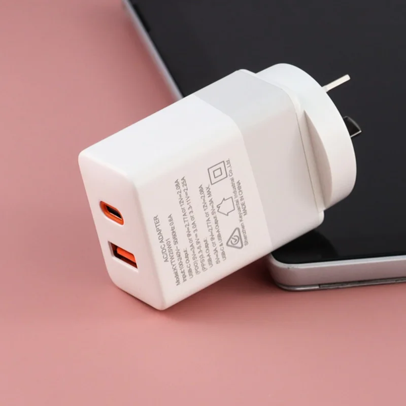 Зарядное устройство KYT 25 Вт с вилкой Стандарта CE/ROHS/KC/ERP для iPhone 13/Samsung