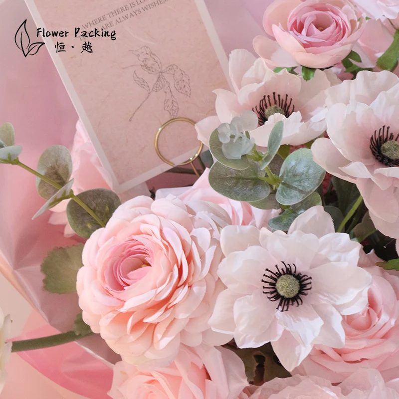 Metal Stick Birthday Card Holder Bouquet Card Insert Flower Packaging Material Florists Articles Creative Card Holder