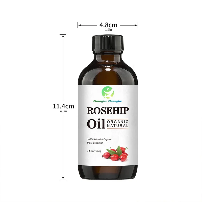 100% Natural Organic Rosehip Base Oil Pure Essential Oil Blend 118ml Volume OEM Supply Made From Plant Ingredients