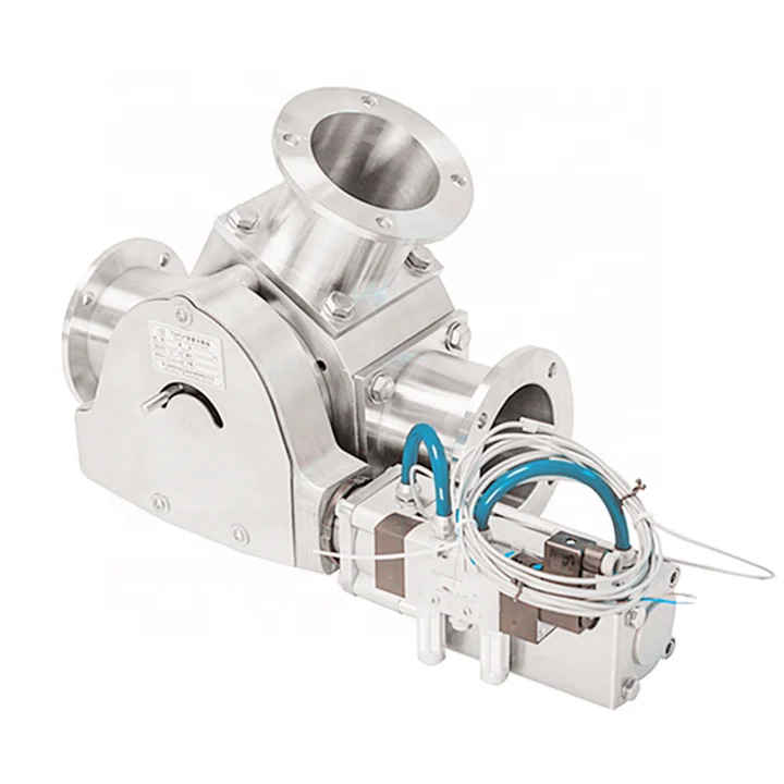 easy slide rotary valve 3 way diverter valve vacuum pneumatic conveying system