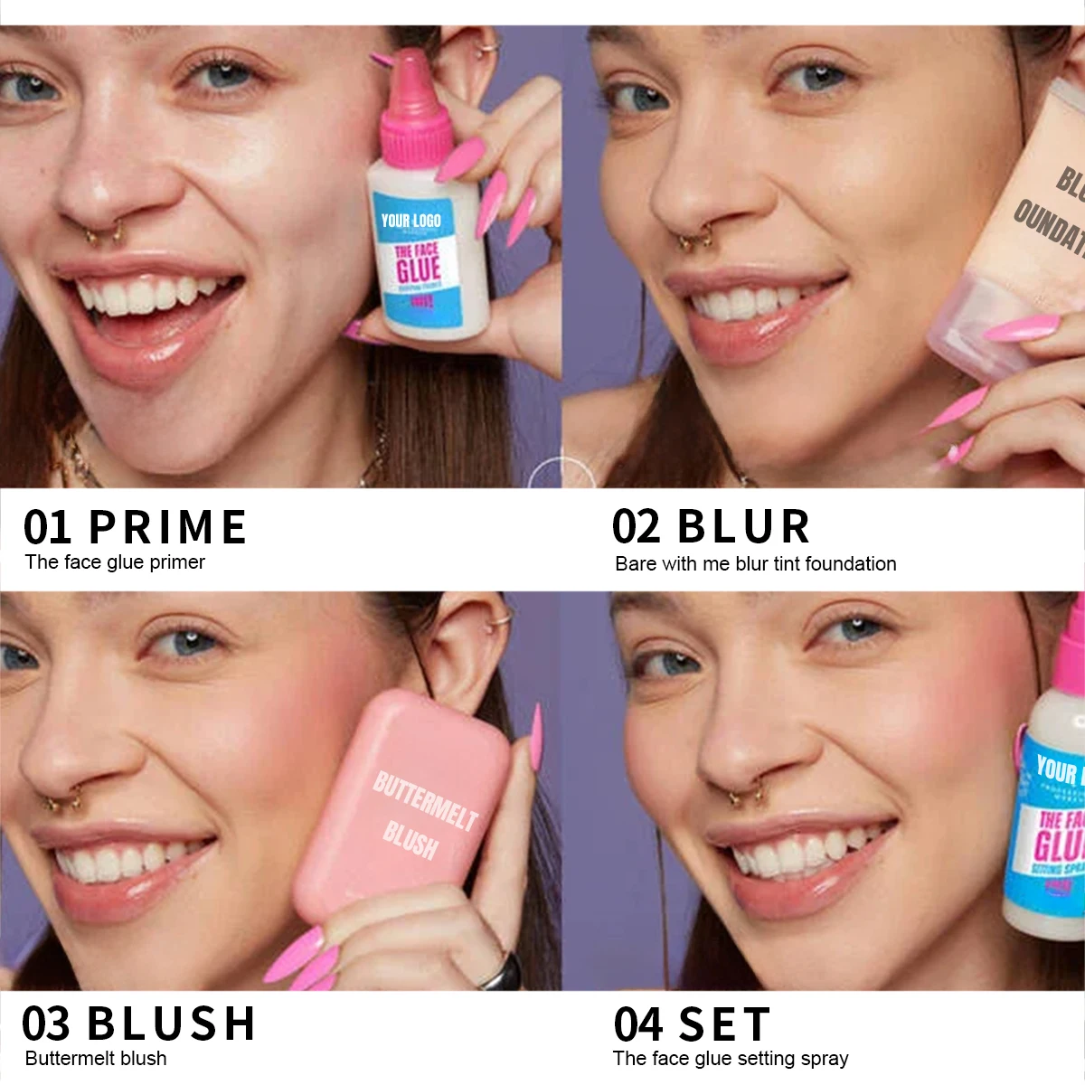 Either Vegan Waterproof Long Lasting Makeup Setting Spray Foundation Glued Hydration No Sticky Face Glue Gripping Primer