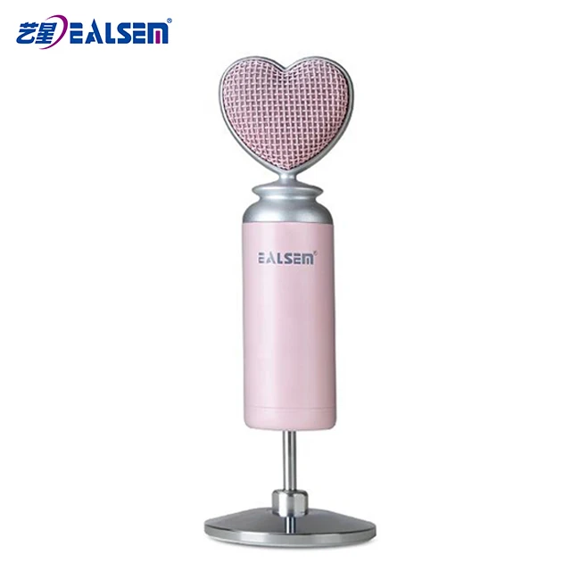 EALSEM Manufacturer Wholesale OEM Pink Professional USB Noise Reduction Microphone For Mobile Phone