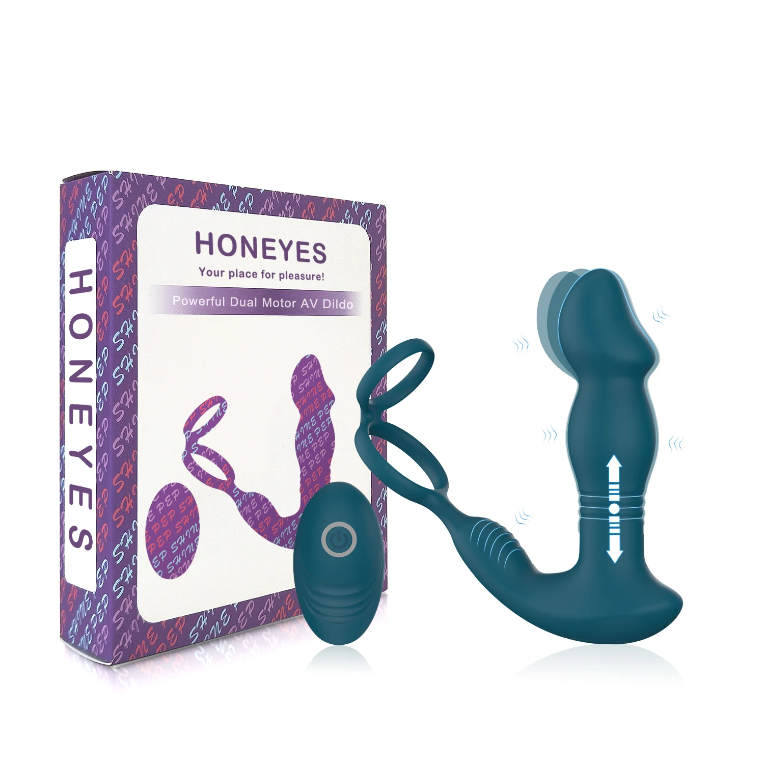 Sex Toys For Men Prostate Massager Vibrator App Remote Control Vibrating Thrusting Dildos Anal Butt Plug With Dual Cock Ring