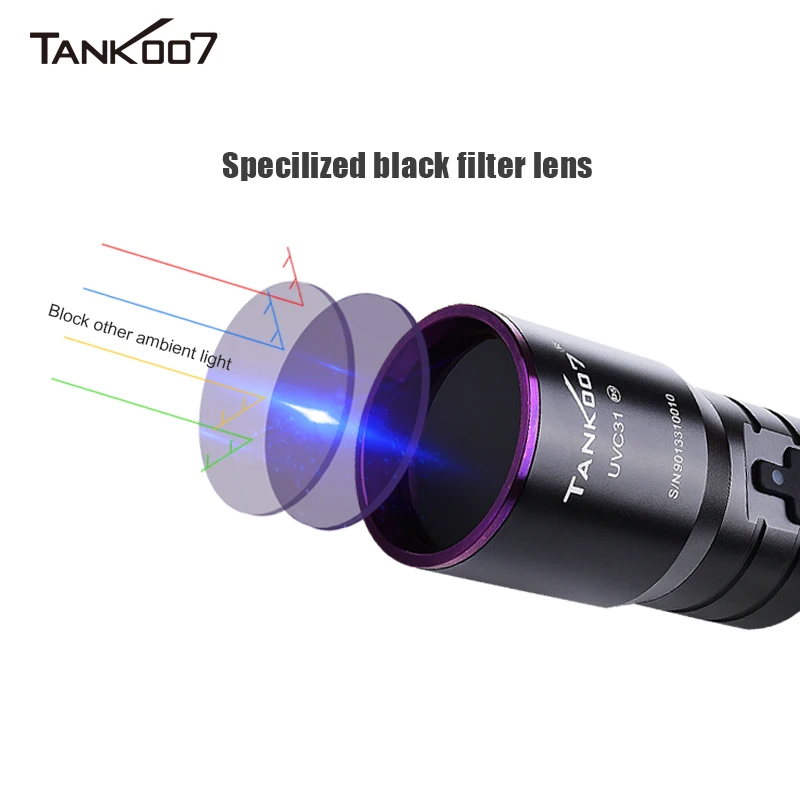 Tank007 UVC31 NDT UV torch 365nm uv flash light rechargeable ultraviolet Fluid Leak detection linterna industrial uv NDT torch