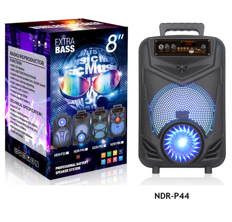 8 Inch 3000W Big Power Portable Professional Wireless BT Mega Bass Multimedia With Flame Screen Led Lights Party Speaker Woofer
