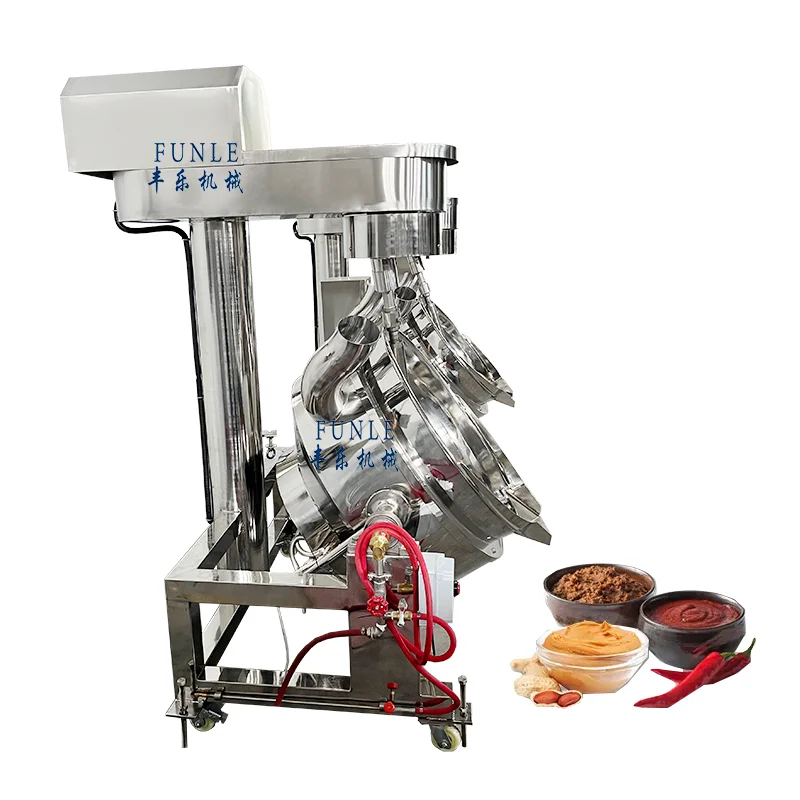 Gas Heating Tomato Paste Cooking Mixer Machine / Hot Sauce Jacket Kettle With Mixer