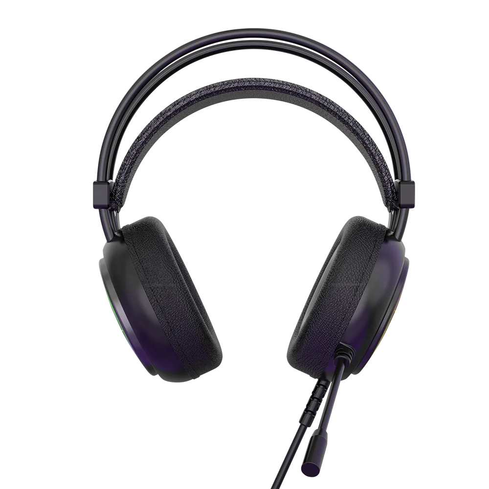 Cool RGB Earphone Metal Frame Soft Sponge Ergonomic Design LED 7.1 Surround Sound System Gaming Headset with Flexible Microphone