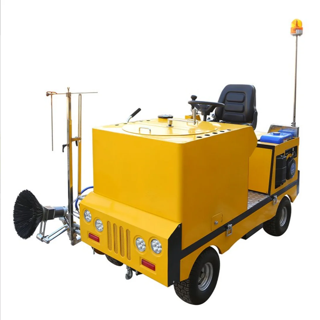Driving Thermoplastic Road Marking Equipment seater booster  road paint marking machine  computer paint road marking machine